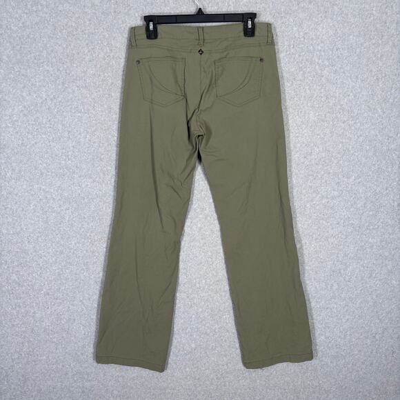 PrAna Pants 8 Green Nylon Stretch Low Rise Hiking Climbing Utility GORP Olive - Picture 10 of 13